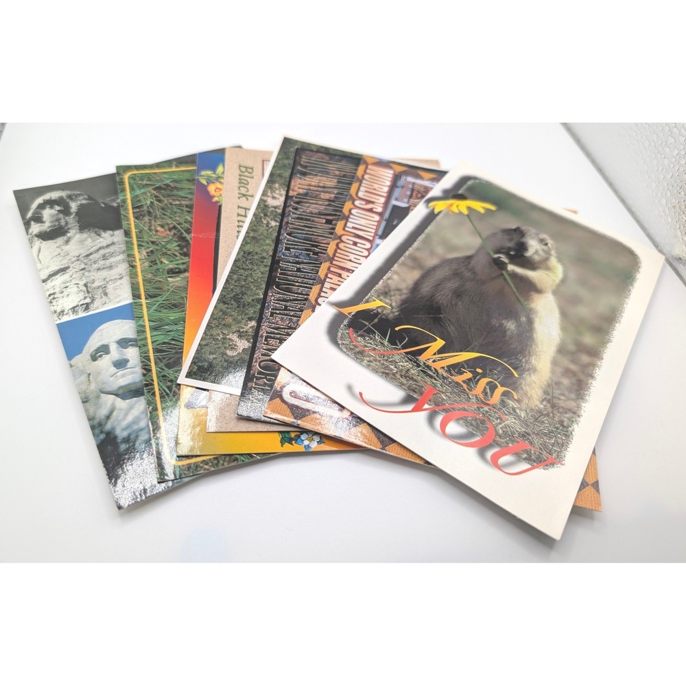 Vintage South Dakota Postcard Lot Mount Rushmore Corn Palace Black Hills